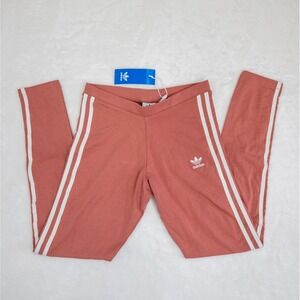 Adidas Pink 3‎ Stripe Leggings - Women's S - CE2444 Workout Training Athleisure